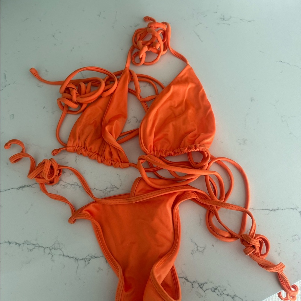 Frankie's Bikinis Vibrant Orange Bikini